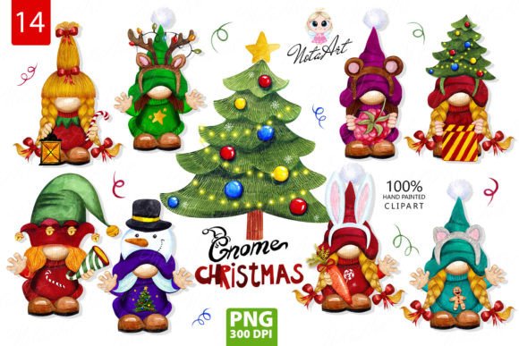 Christmas Carnival Gnomes: Festive Illustrations