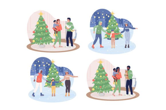 Christmas Family Celebration Illustrations Review