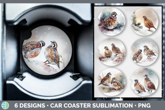 Christmas Quail Car Coaster: Festive Illustrations Review