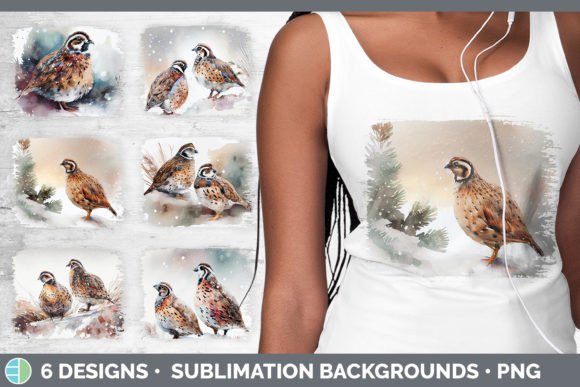 Christmas Quail Distressed Sublimation B: A Publisher's Review of Illustrations