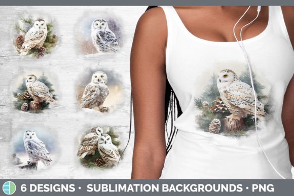Christmas Snowy Owl Background Grunge for Illustrations