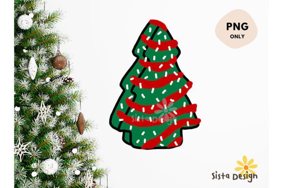 Christmas Tree Cake PNG2: Festive Illustrations for Brands