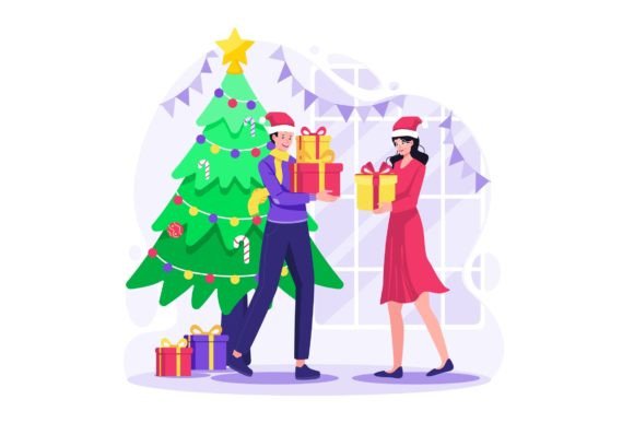 People Share Christmas Gift Illustrations for Blogs