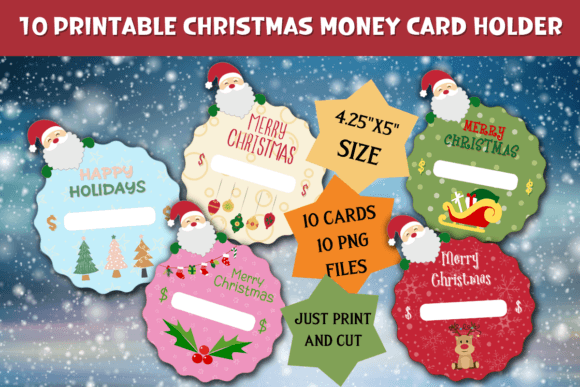 Review: 10 Printable Christmas Money Card Holder Illustrations