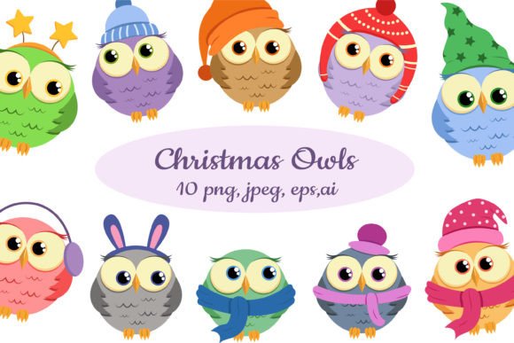 Review: Christmas Owls Clipart for Holiday Embroidery