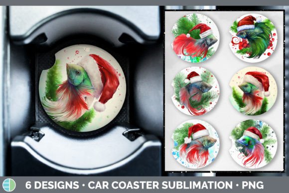 Santa Beta Fish Christmas Car Coaster: A Designer's Review