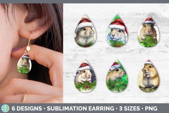 Santa Gerbil Christmas Teardrop Earring: A Designer's Review